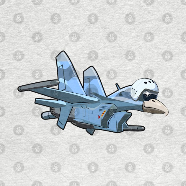 Cartoon fighter plane by Mechanik